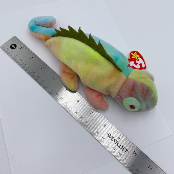 Ty Beanie Baby "Iggy" The Iguana Tie Dye 1997 - Picture 11 of 12